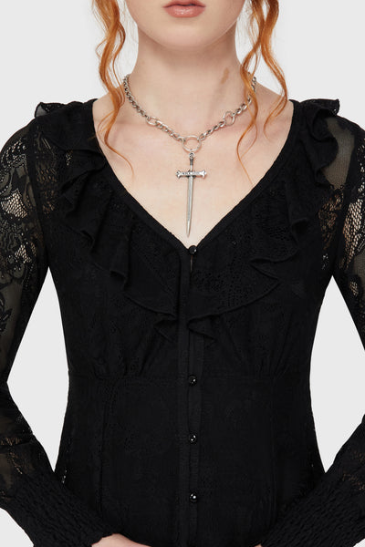killstar lace dress women's dress KILLSTAR - She's Laced Lace