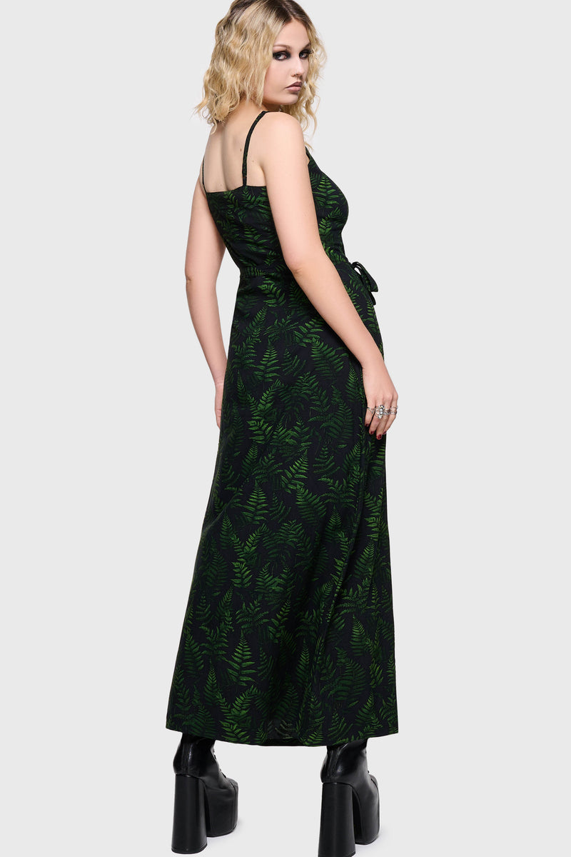 Cottage Chorus Maxi Dress [BLACK/GREEN]