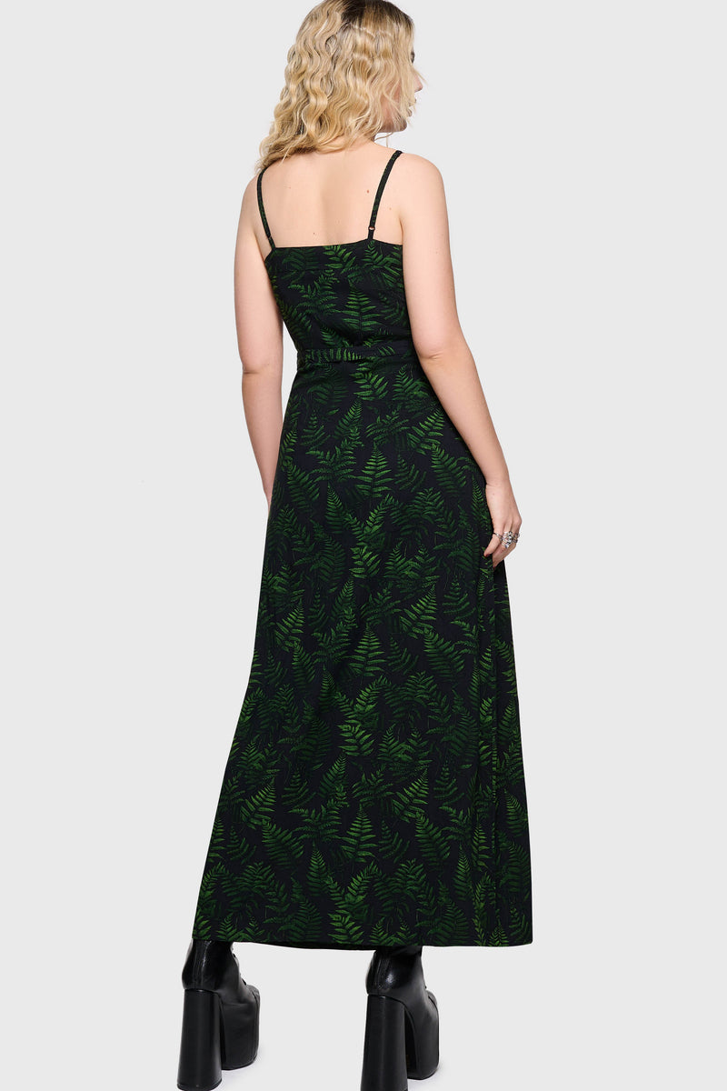 Cottage Chorus Maxi Dress [BLACK/GREEN]