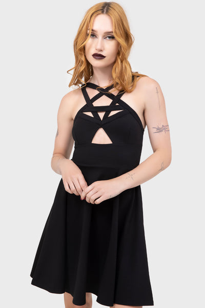 scariel penta skater dress Gothic aty KILLSTAR Scariel Penta Skater Dress K-DRS-F-2713 | Spiral.cz