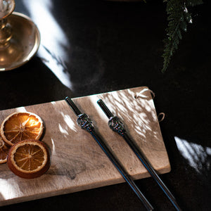 Cranium Skull Drinking Straws And Brush Set