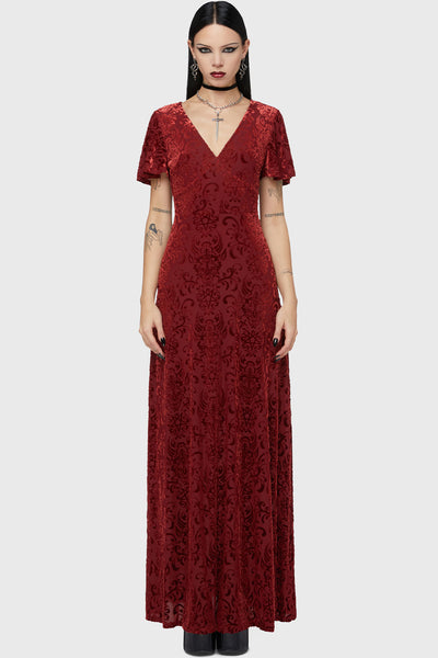 blood red dress Crimson Bloodlust Maxi Dress
