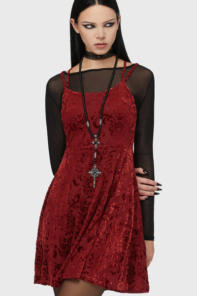 crimson red mini dress Juliette Mini Dress - Crimson