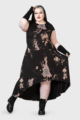 Darkness Statue Print Mini Dress Plus Size, Alternative Clothing Store
