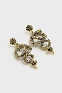 Deadly Coil Earrings [Gold]