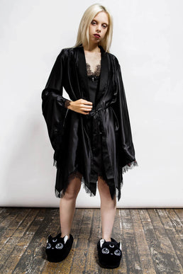 Devil's Lullaby Satin Robe [B] - Resurrect