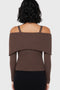 Dusk Empress Knit Top [Brown]
