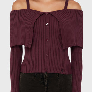 Dusk Empress Knit Top [Purple]
