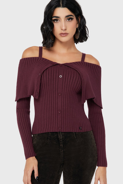 Dusk Empress Knit Top [Purple]