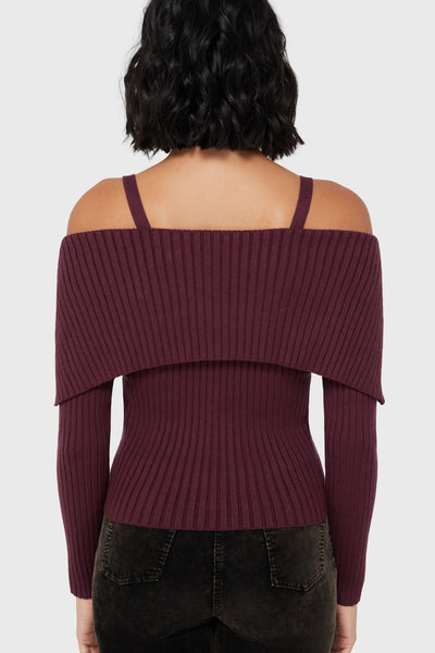 Dusk Empress Knit Top [Purple]