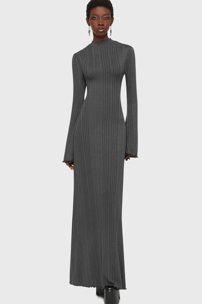 grey bodycon maxi dress Grey Ruched Maxi Dress