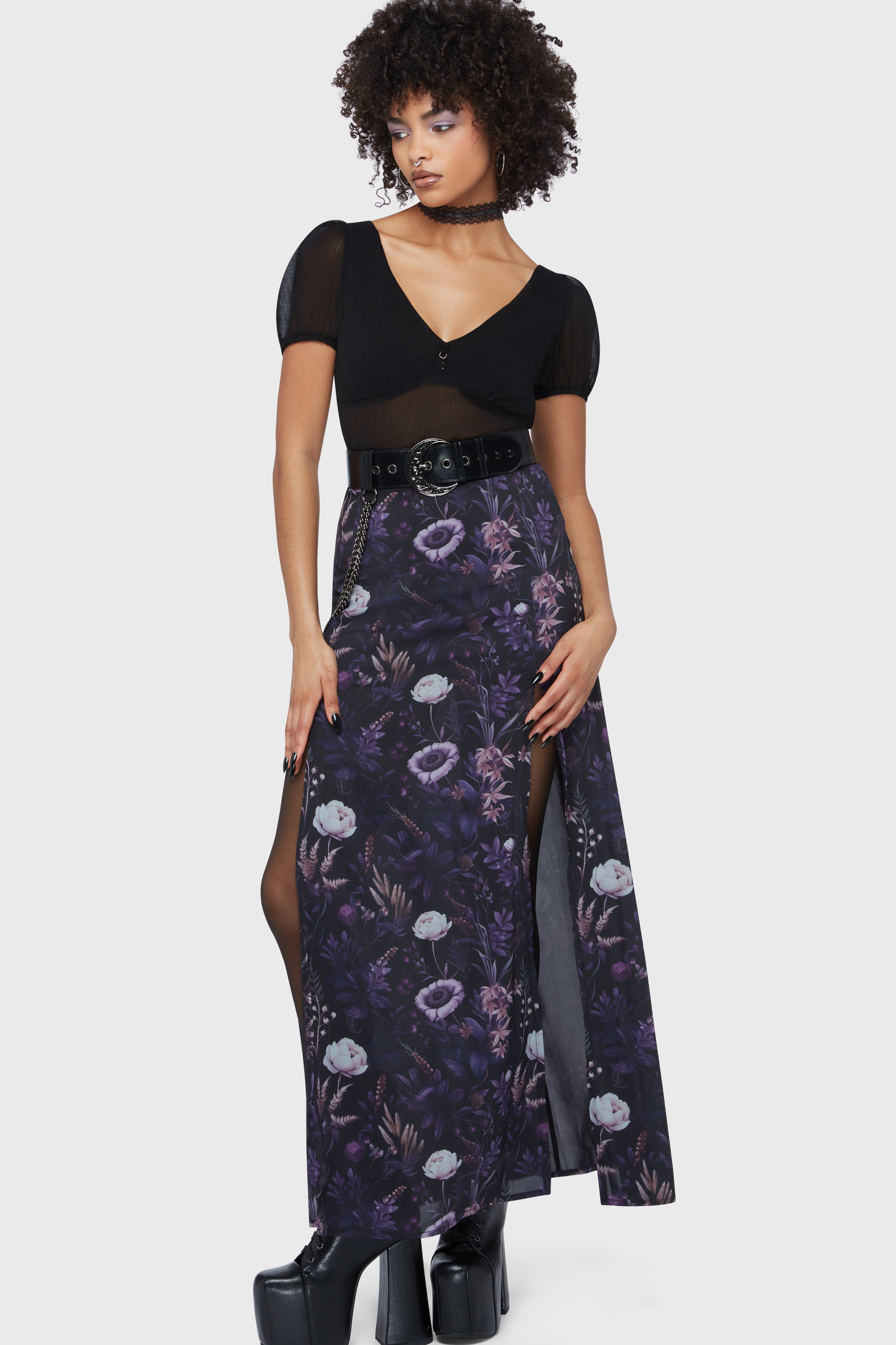 Dusk's Garden Maxi Skirt ‐ KILLSTAR