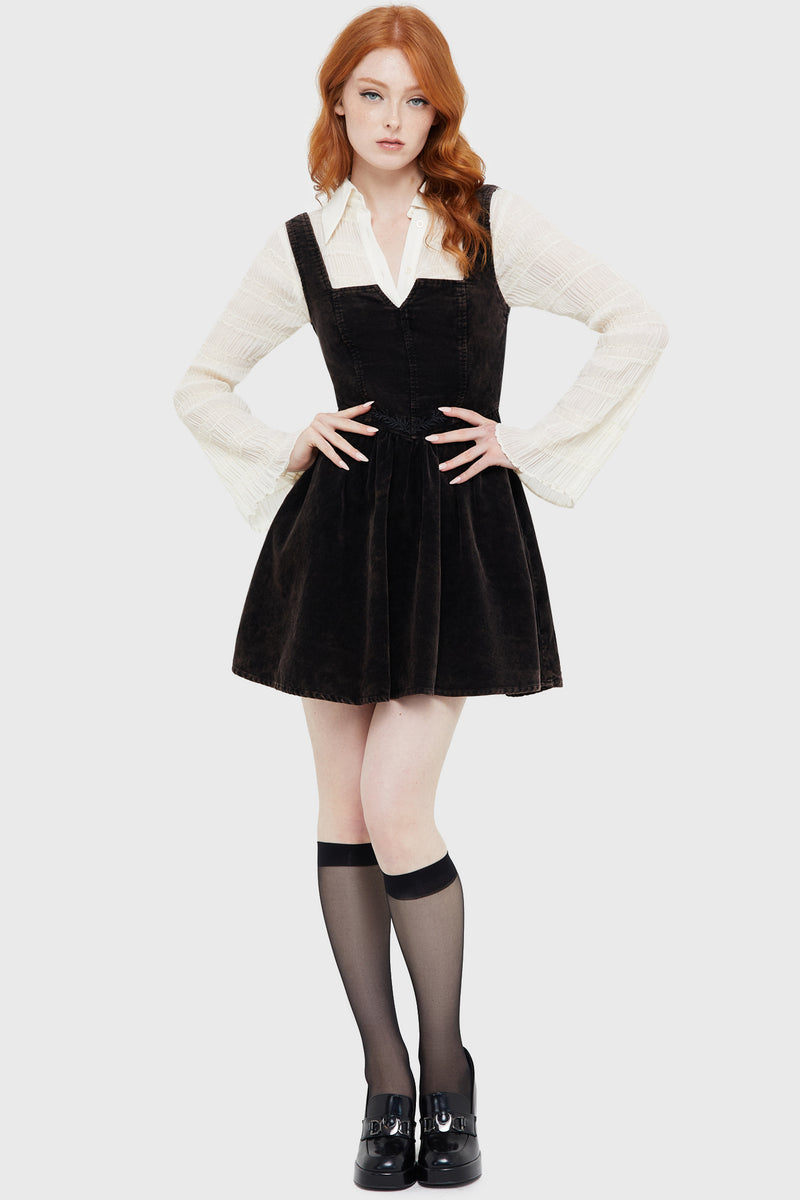 Elderroot Mini Dress [BROWN]