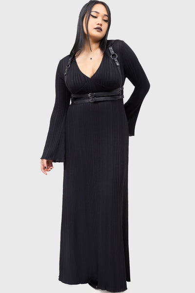 never ending night maxi dress black Vestido Endless Night Ruched - Negro