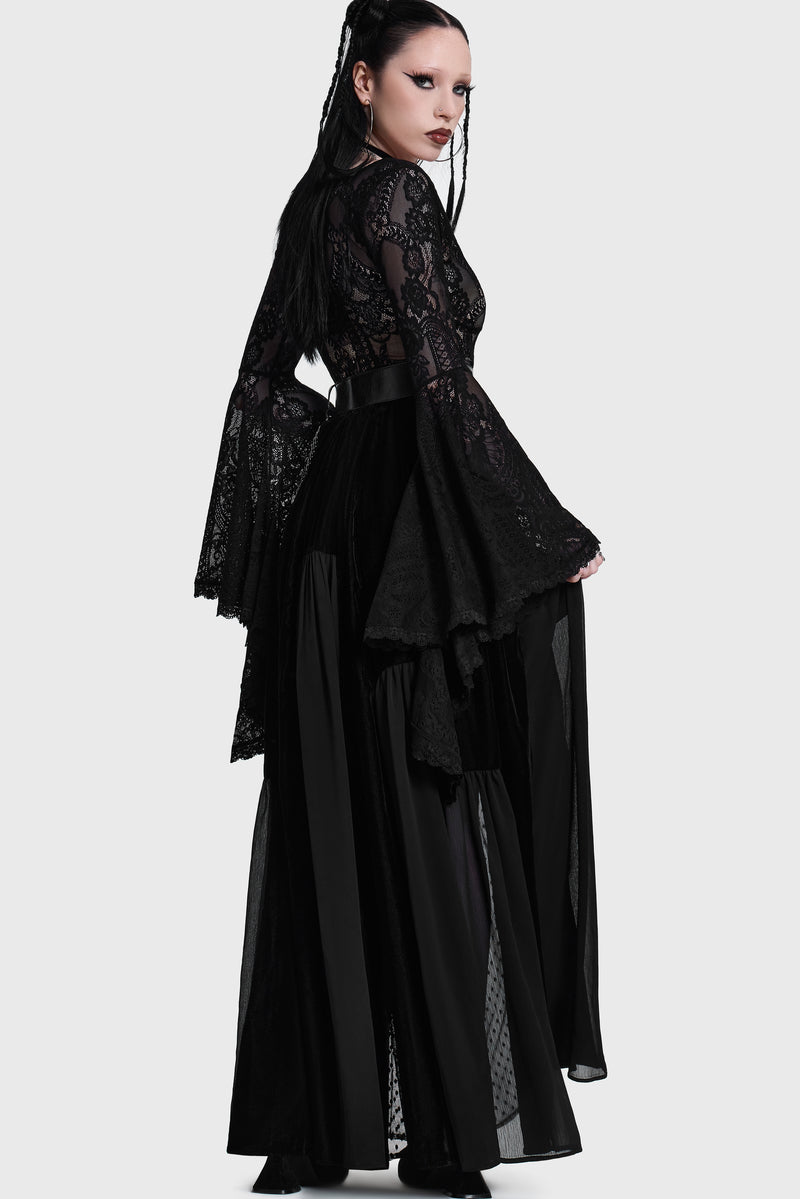 Estria Hex Chiffon Maxi Skirt