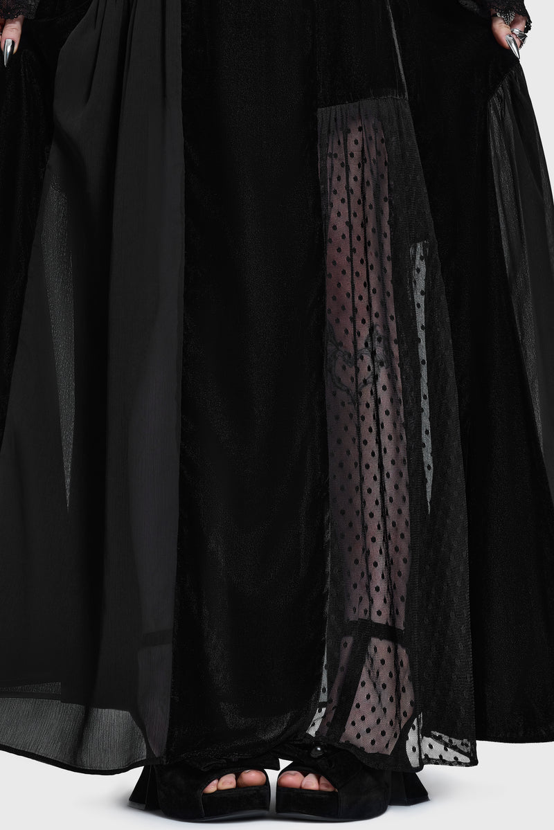 Estria Hex Chiffon Maxi Skirt