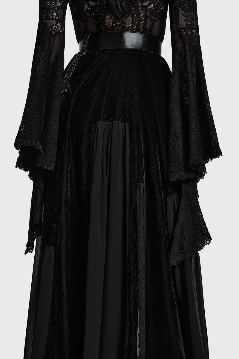 Estria Hex Chiffon Maxi Skirt