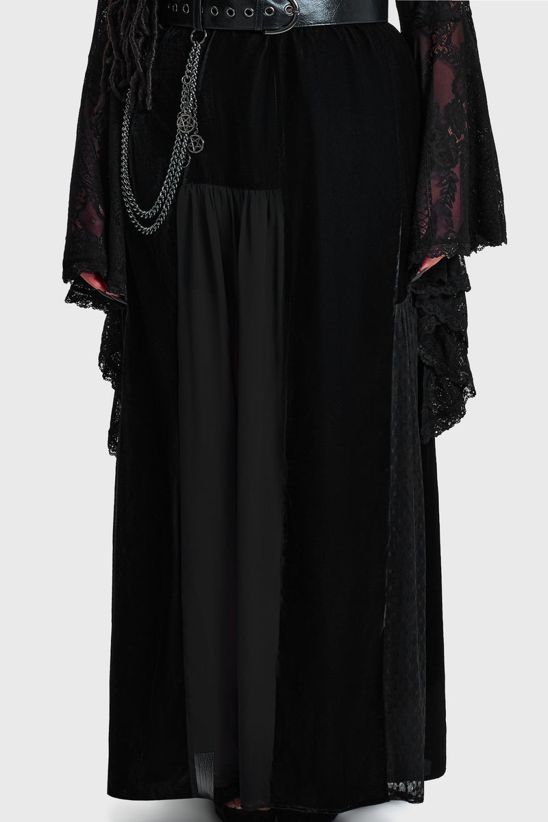 Estria Hex Chiffon Maxi Skirt