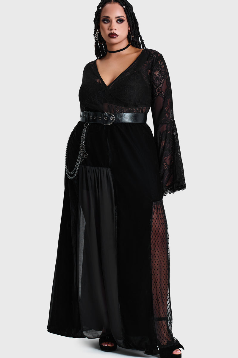 Estria Hex Chiffon Maxi Skirt