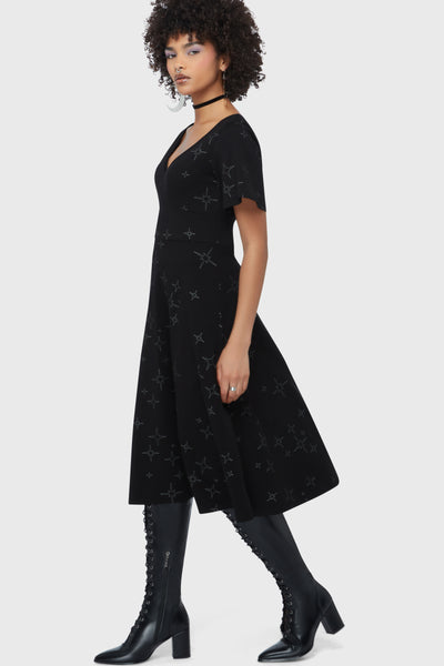 night dress midi Through The Night Wrap Midi Dress- Black, S | Dresses | Gilli