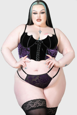 Women Plus Size Lace Corest Thong Sexy Lingerie Set Underwear With Garter,  5xl