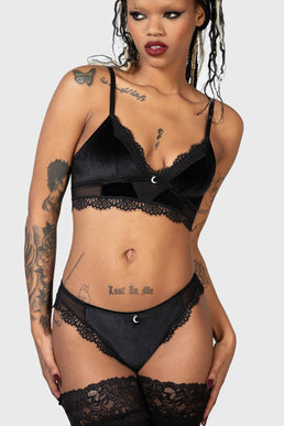 BFF Goth Girl Women's Bralette Bra & Underwear Panties Lingerie -   Israel