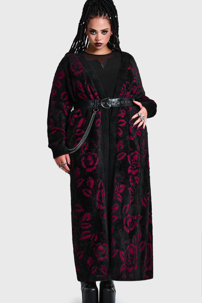 Funeral Rose Knitted Cardigan