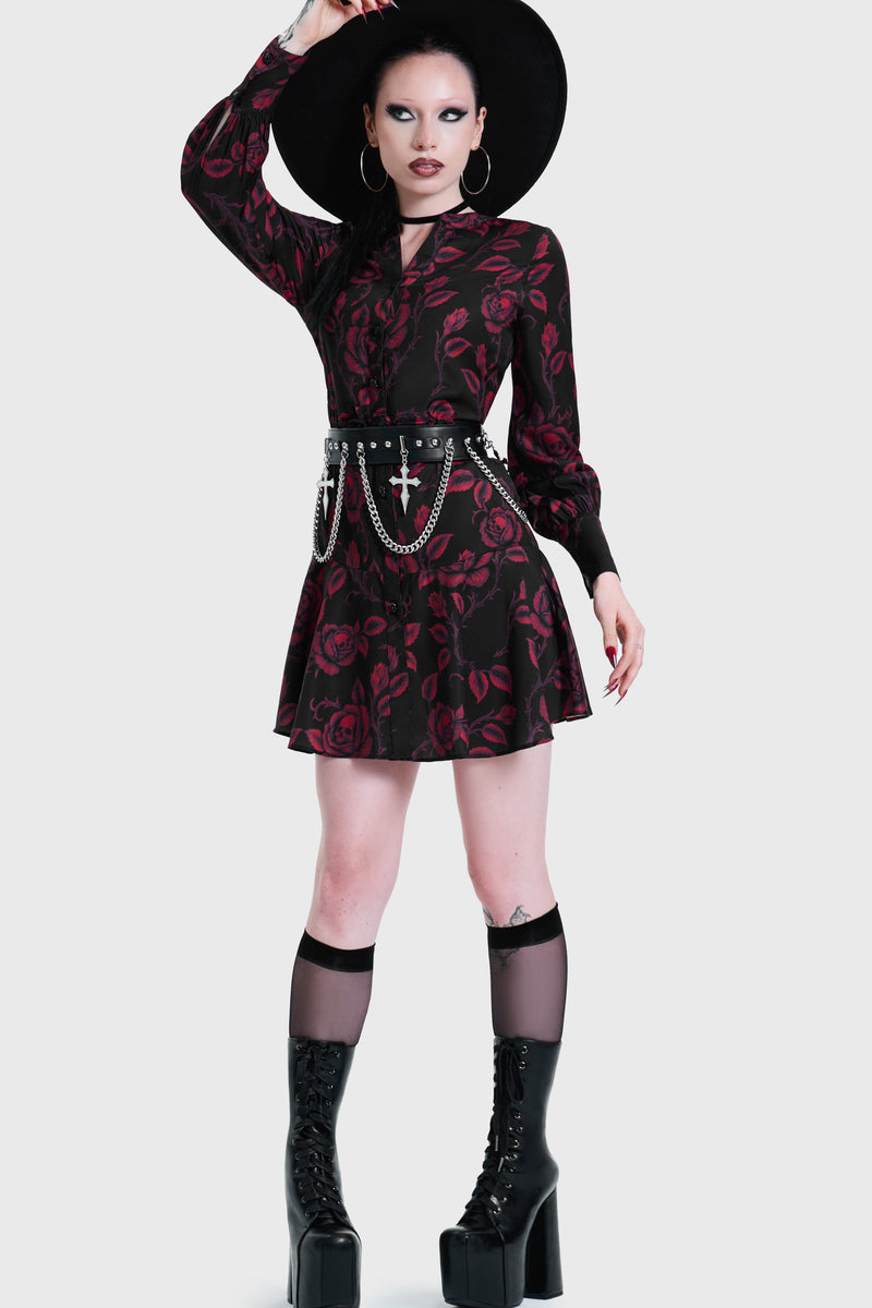 Funeral Rose Mini Dress
