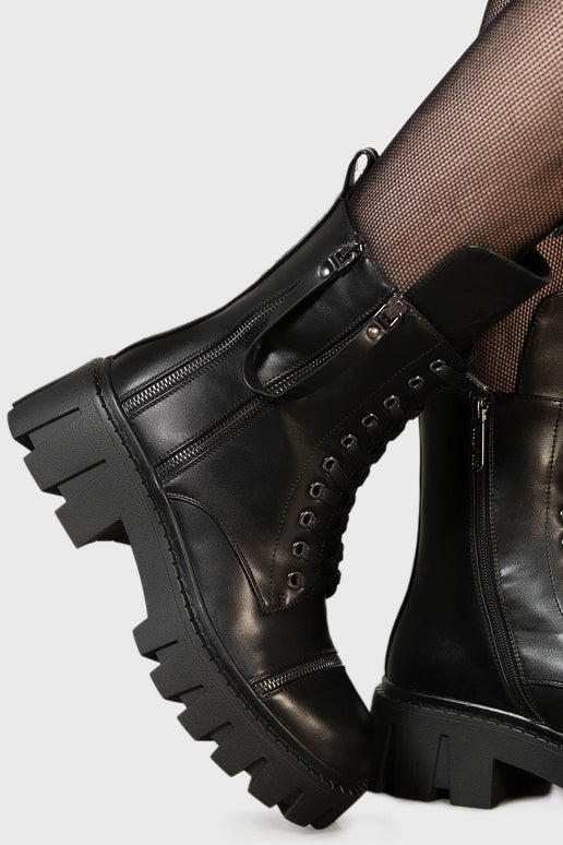 Darklace - Gothic Platform Knight Boots by The Nevermore