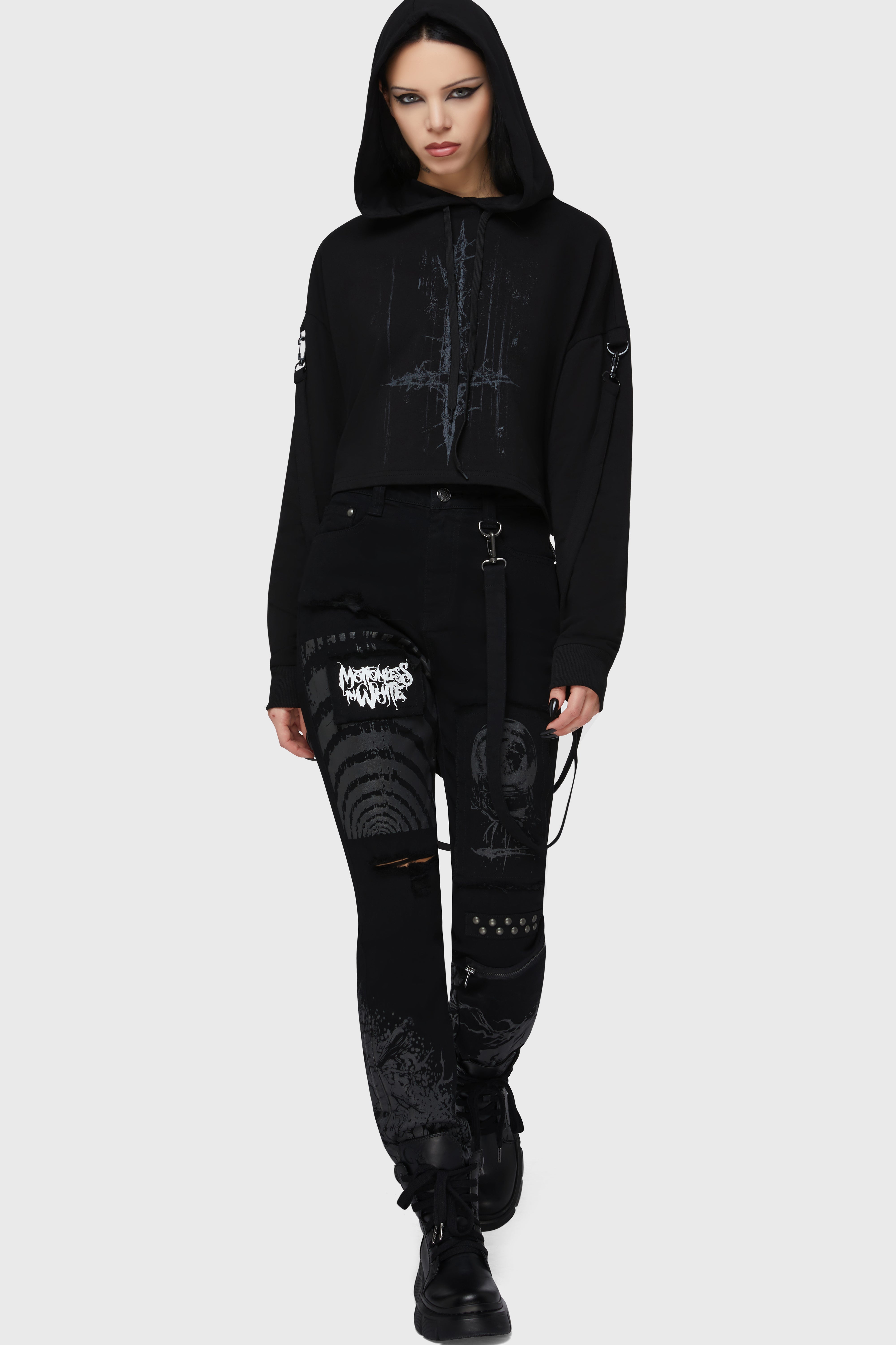 How to Destroy Angels オフィシャルパーカー 黒/M Final Dictvm Crop Hoodie ‐ KILLSTAR