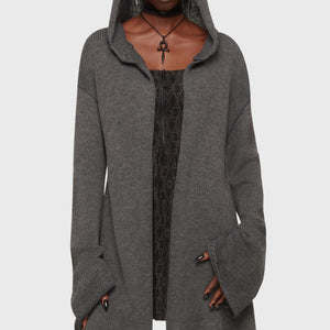 Forget Wishing Knit Cardigan [Grey]