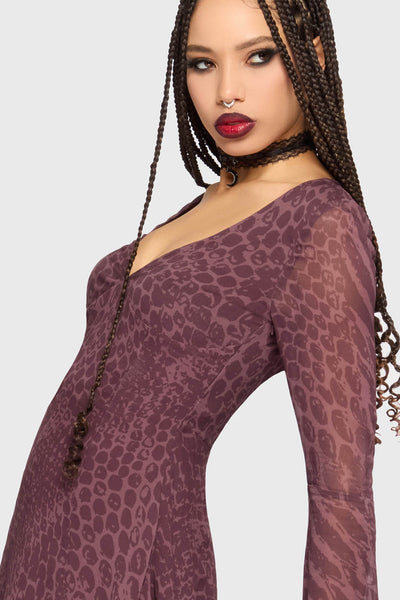 Gaia Adorned Mini Dress - XL / PURPLE Gaia Adorned Mini Dress - XL / PURPLE