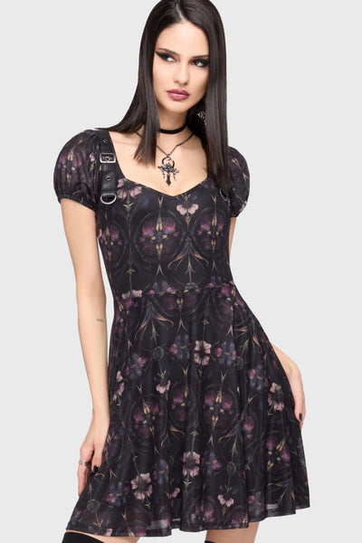 killstar mini dress Blood Rose Mini Dress