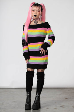 Good Vibes Knit Sweater Dress - Resurrect
