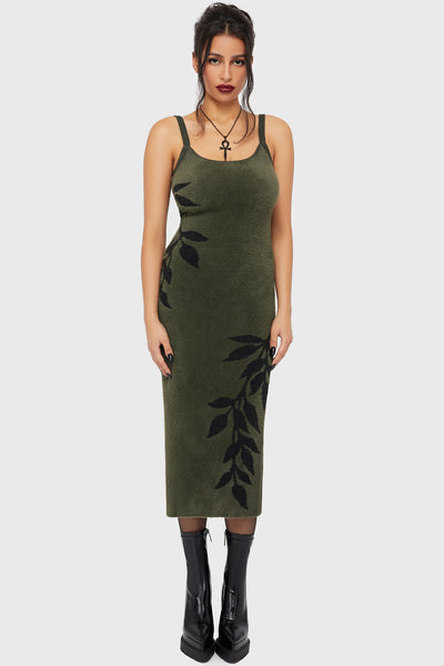 Grim Ferns Midi Dress