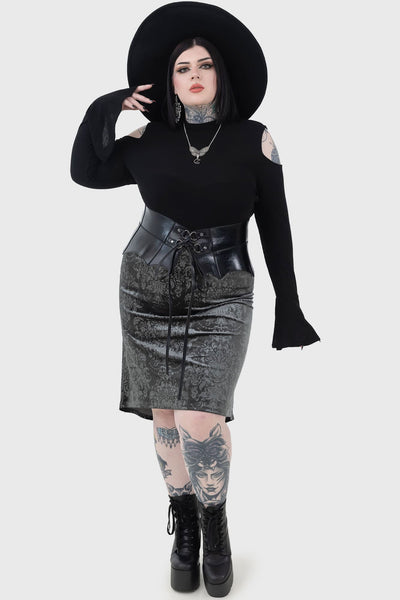 Haunted Lover Midi Skirt [PLUS]