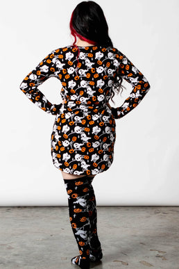 Haunted Pumpkin Lounge Dress - Resurrect