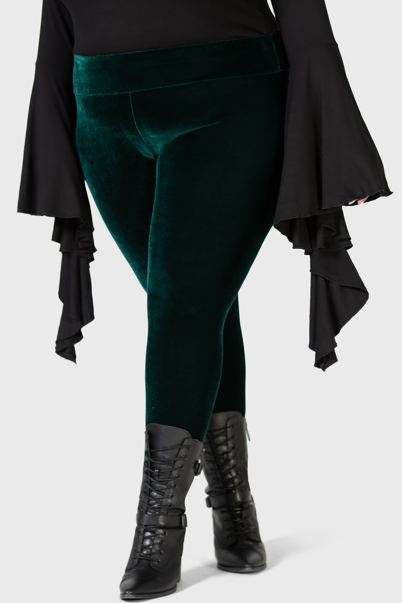 Killstar Samt Leggings - Hematite, € 34,90