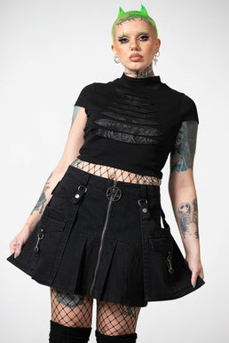 Hettie Slashed Crop Top - Resurrect