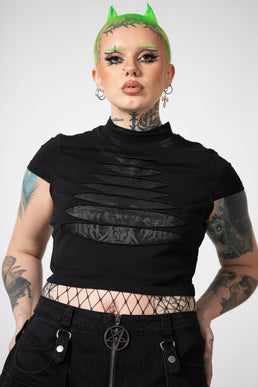 Hettie Slashed Crop Top - Resurrect