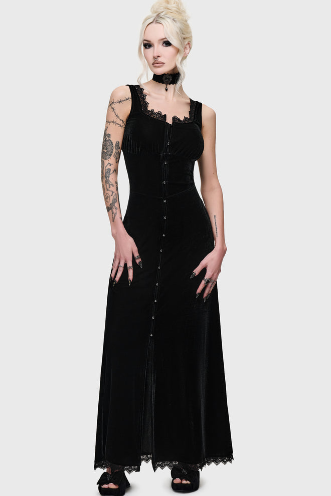Hexina Velvet Maxi Dress