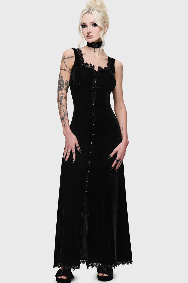 Hexina Velvet Maxi Dress