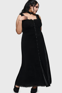 Hexina Velvet Maxi Dress