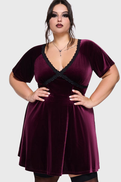 mini purple velvet dress Taylor Velvet Mini Dress 5056S