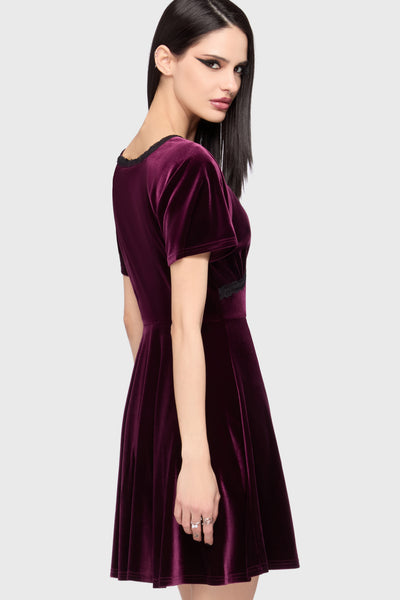 mini purple velvet dress Taylor Velvet Mini Dress 5056S