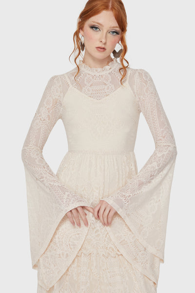 Hecate Lace Maxi Dress [IVORY]