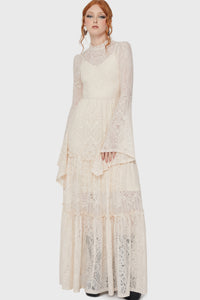 acton maxi dress in ivory l'academie L'Academie Acton Maxi Dress, Open Back Tie Neck, Ivory Satin Size S, New w/Tag