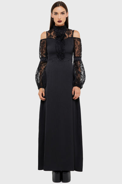 killstar libra rising maxi dress Women's Dress KILLSTAR - LIBRA RISING - BLACK - K-DRS-F-2994