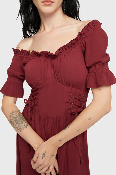 killstar red dress Crimson Bloodlust Maxi Dress