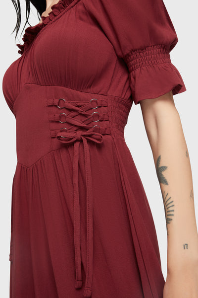 Jocasta Maxi Dress Short Sleeve [RED]